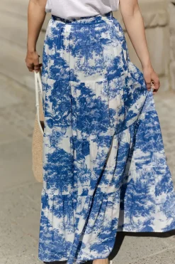 Wren 105 Skirt Blue Toile De Jouy^ANDIATA Online