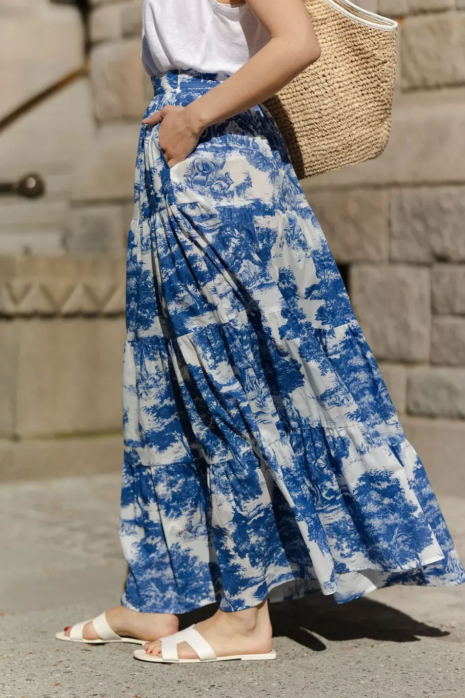 Wren 105 Skirt Blue Toile De Jouy^ANDIATA Online