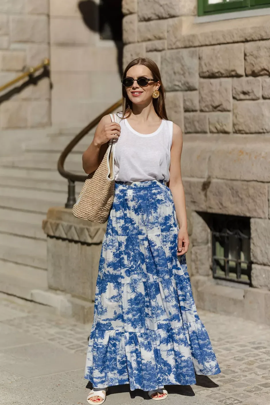 Wren 105 Skirt Blue Toile De Jouy^ANDIATA Online