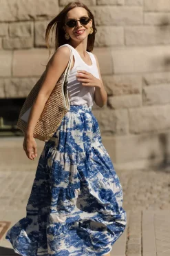 Wren 105 Skirt Blue Toile De Jouy^ANDIATA Online