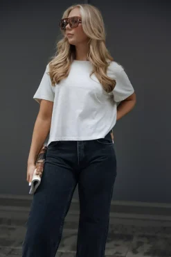Ypawood Cropped T-shirt Heather Grey^AMERICAN VINTAGE Outlet