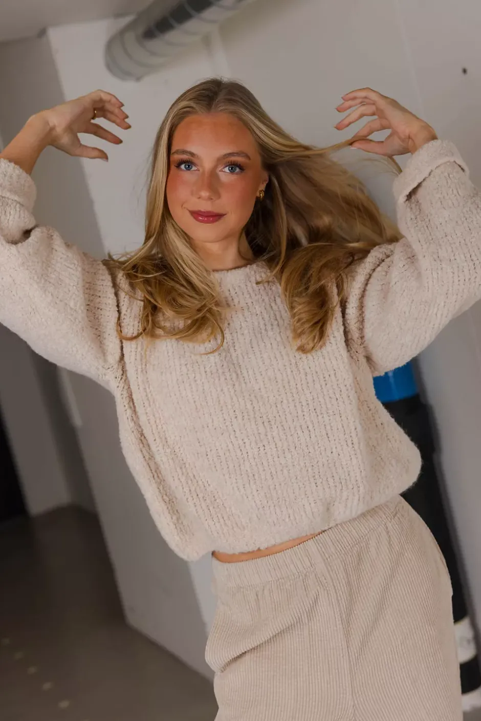 Zolly Sweater Light Beige Melange^AMERICAN VINTAGE New