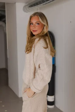 Zolly Sweater Light Beige Melange^AMERICAN VINTAGE New